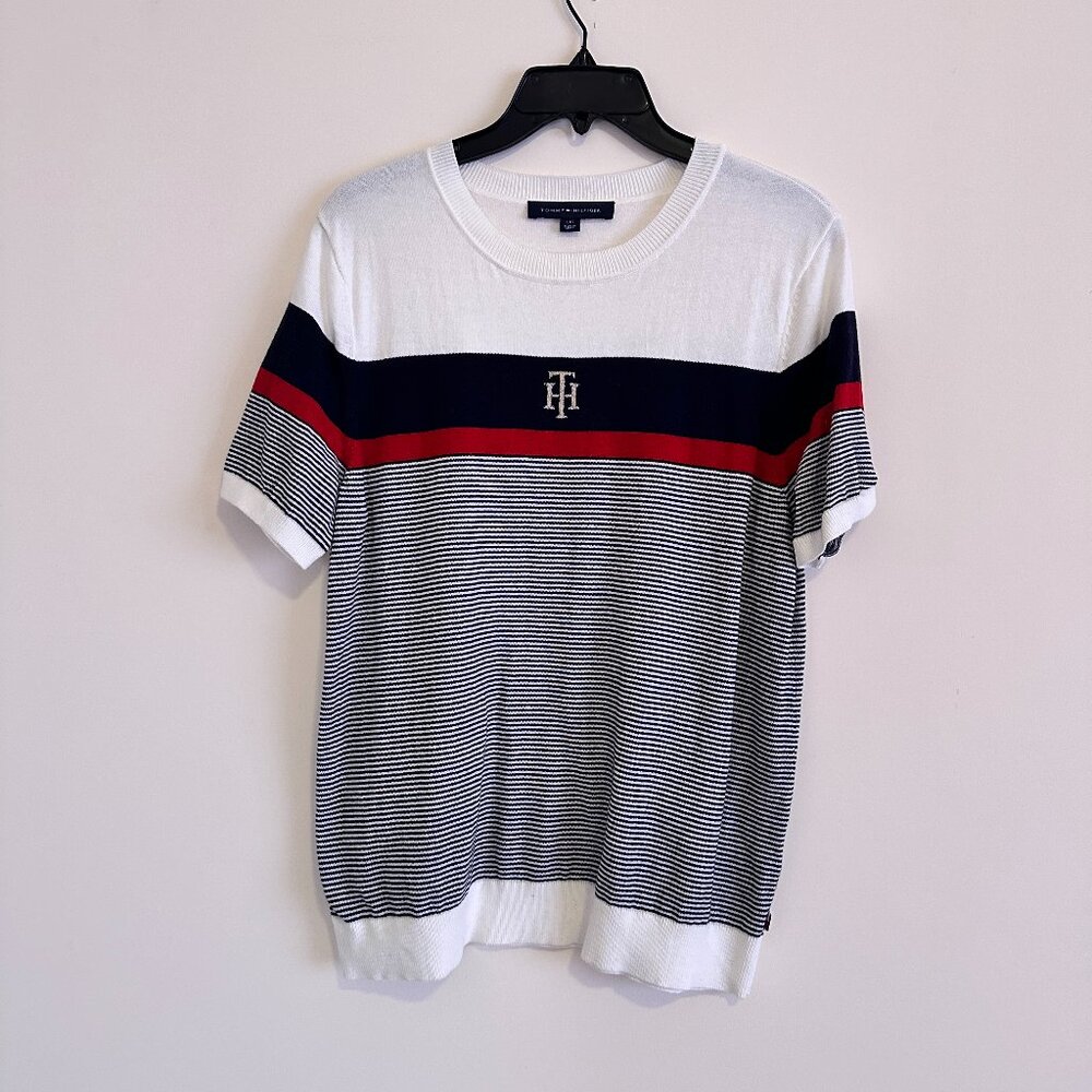Tommy Hilfiger Short Sleeve Thin Sweater Top